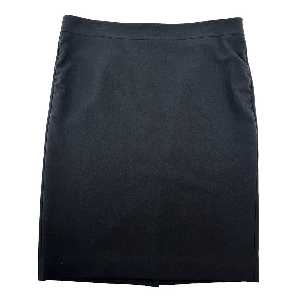 BCBG MAXAZRIA Ruched Knee Length Pencil Skirt • 12 • black